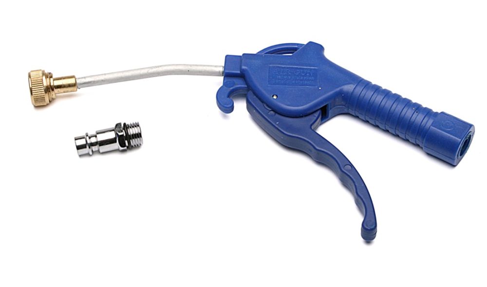 Blåspistol med pumpnippel för cykel