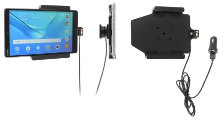 Brodit Aktiv hållare med USB-kabel och cigg-adapter, Huawei MediaPad M5 8.4