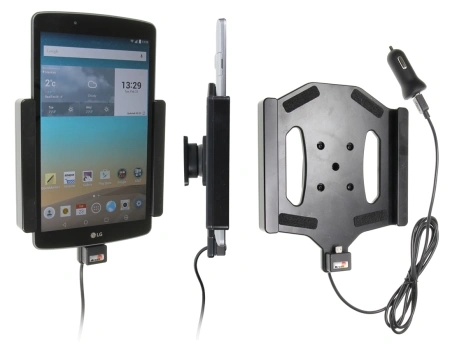 Brodit Aktiv hållare med USB-kabel och cigg-adapter, LG G Pad F 8.0