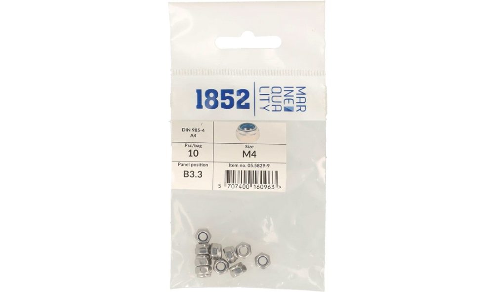 Låsmutter m4 a4 din 985-4 10 st