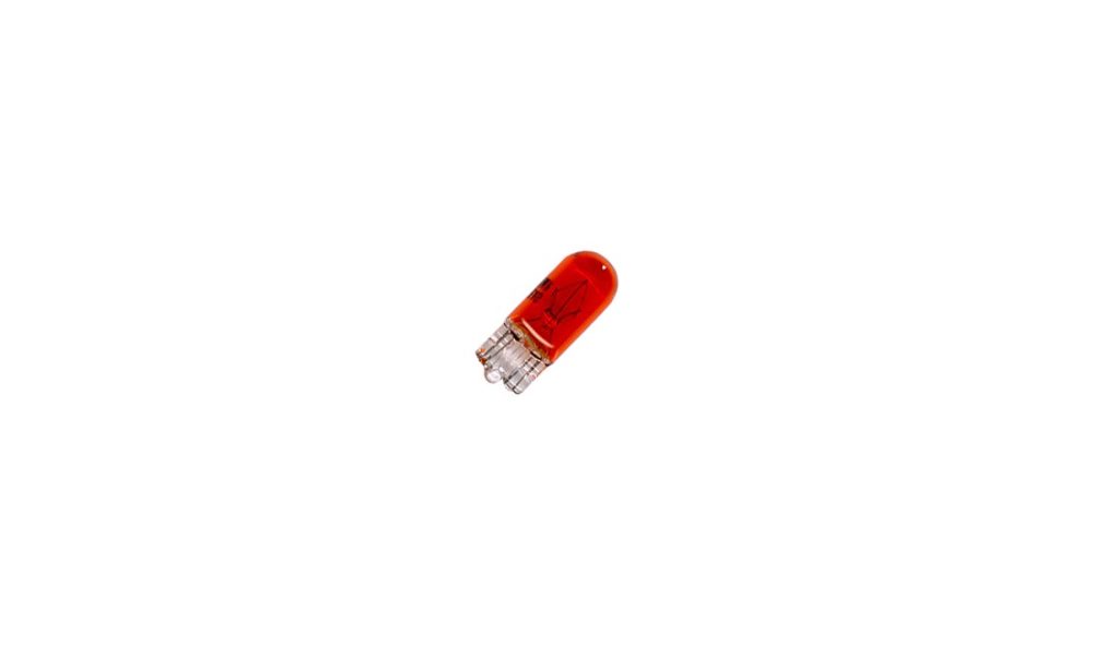 Glödlampa, glasfot, orange, 12V-5W